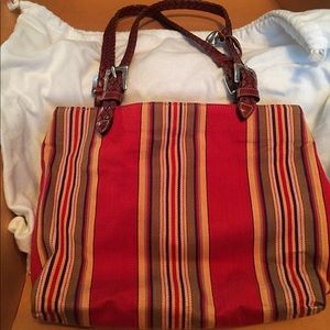 Brighton Striped Fabric Handbag